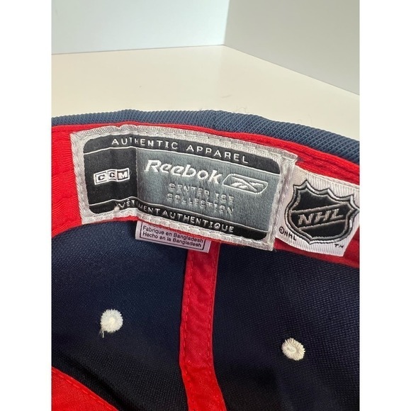 CCM Reebox NHL Columbus Blue Jackets Cap Center Ice Collection Blue/Red OS - Picture 11 of 13